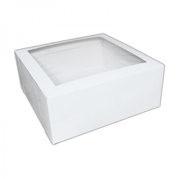 WCKB1010 - Self Assemble Cake Box With Window 10 x 10 x 4 Inches x 100
